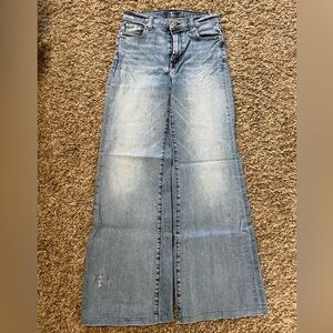 7 For All Mankind Light Blue Flare Jeans
